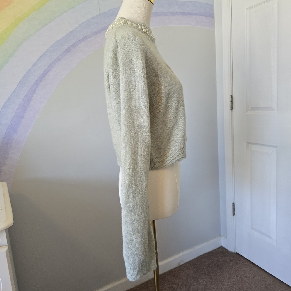 H&M | XS | Pearl Beaded Collar Sweater - Picture 7 of 10